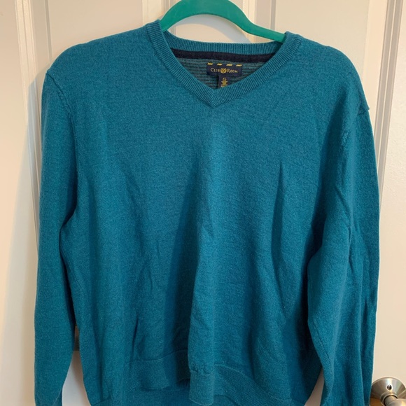 Club Room Size XL Men’s V-Neck Sweater in Teal - Picture 1 of 3